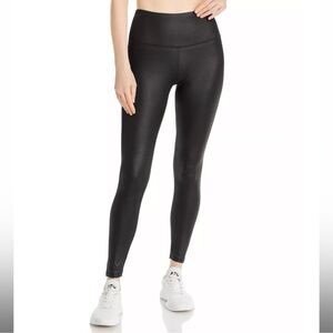 Marc New York Womens Faux Leather Leggings Large Black MNY Classic Neutral